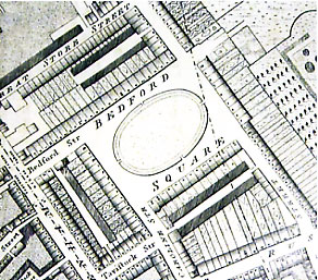 Bedford Square from Horwood's 1799 Map