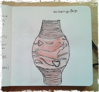 a sketch of a small Roman vessel