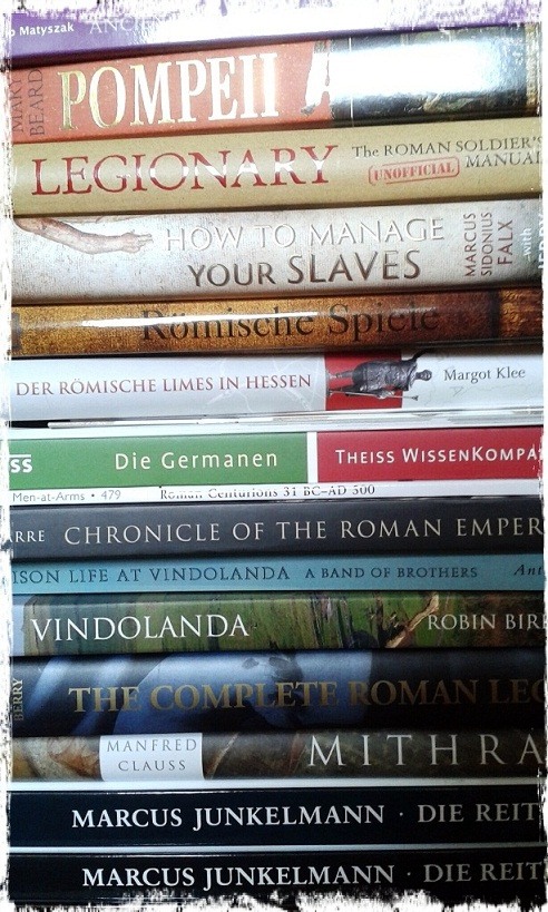 a picture of a pile of research books