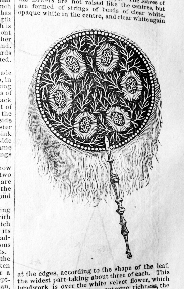 Design for a Hand-screen, from The Englishwoman's Domestic Magazine (1860?)