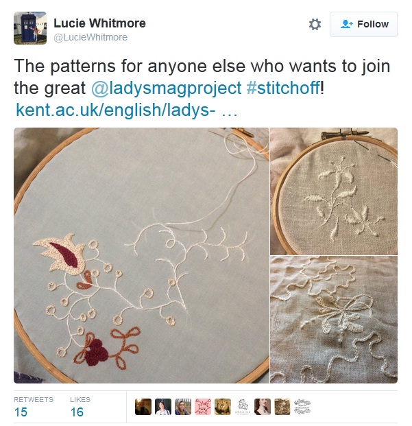 an example of a piece from the Great Lady's Magazine Stitch-Off