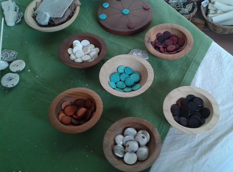 Game counters made from bone